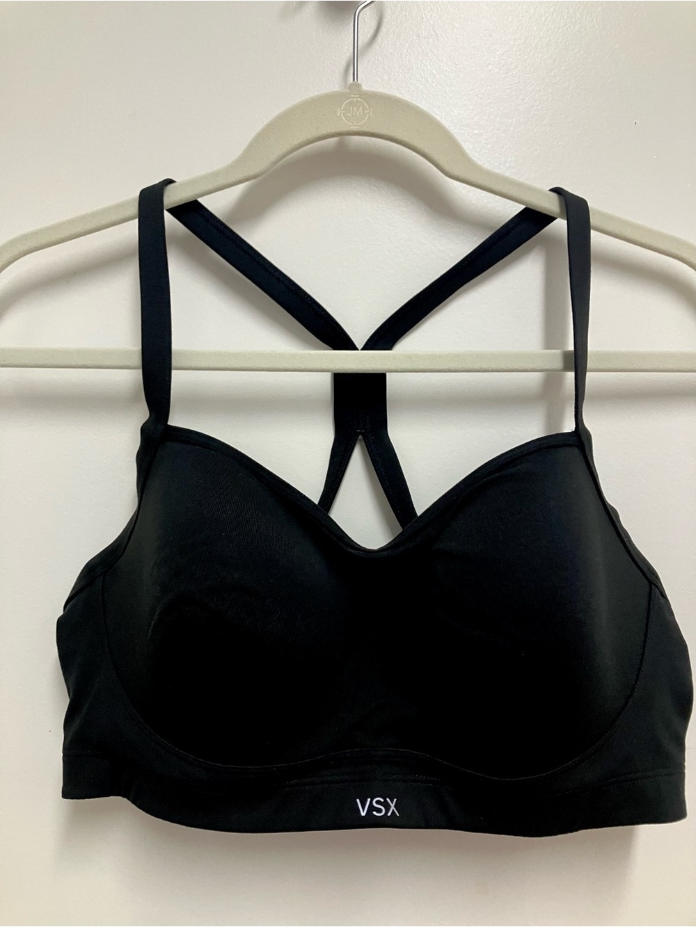 Victoria's Secret Black VSX Padded Sports Bra with Strappy Back